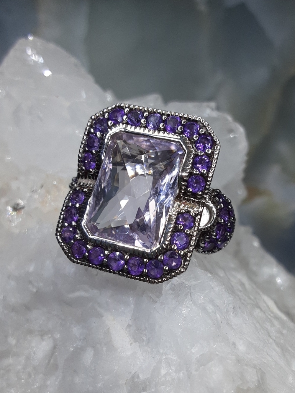 925 Genuine Amethyst Ring. PRICE IS FIRM.